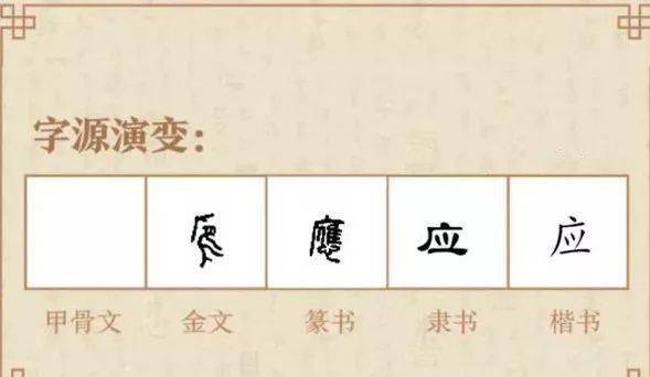 yīng应字的书写与演变应姓始祖,为应侯,字伯爵,公元前1046年至公元前