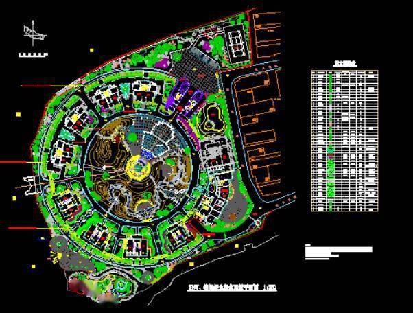 cad圖紙公園景觀施工圖設計種植總平面圖種植大樣圖道路大樣圖坐凳