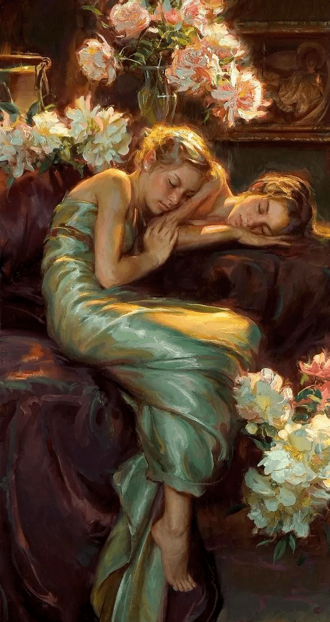 光是油画艺术表达的艺术语言,光影下的女性人体充满迷人的魅力