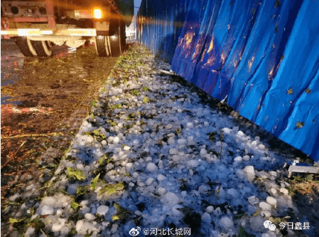 保定蠡县冰雹图片