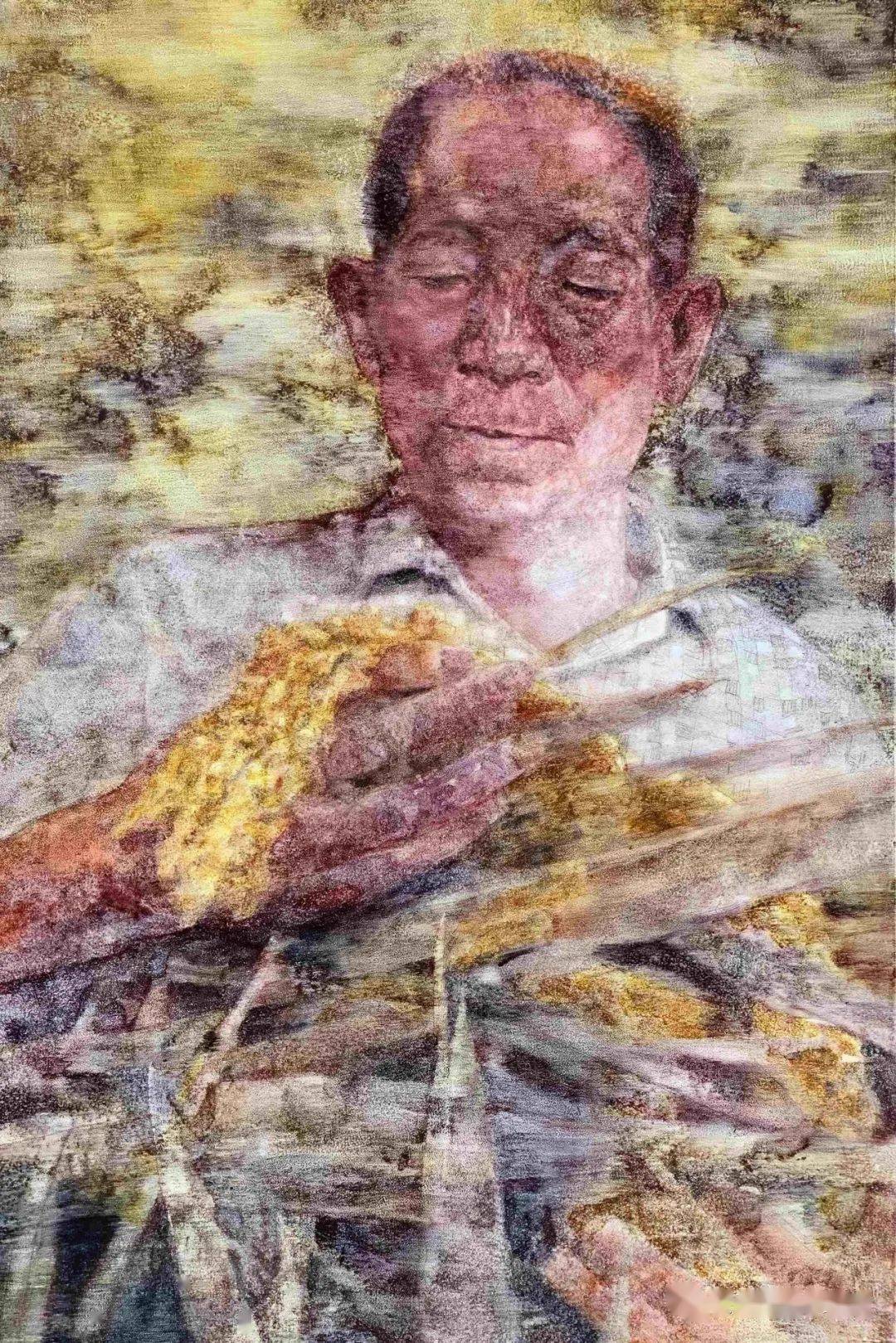 进京作品入选第十三届全国美术作品展水彩作品《吉祥·塔吉克》2019入