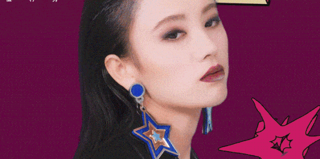 当铁刘海的女明星露出额头.