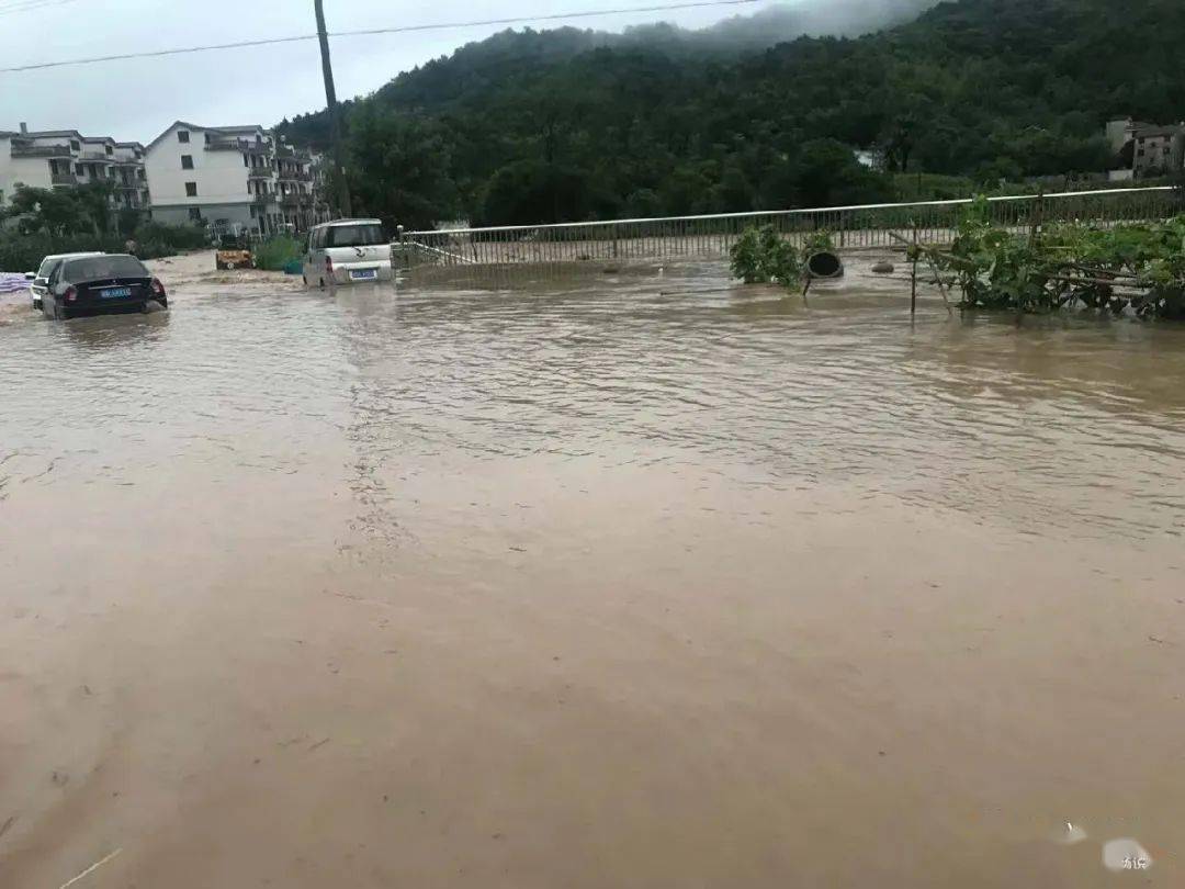 绍兴这地方发大水了!车被冲走,路都没了,水漫大佛寺!太震惊了!