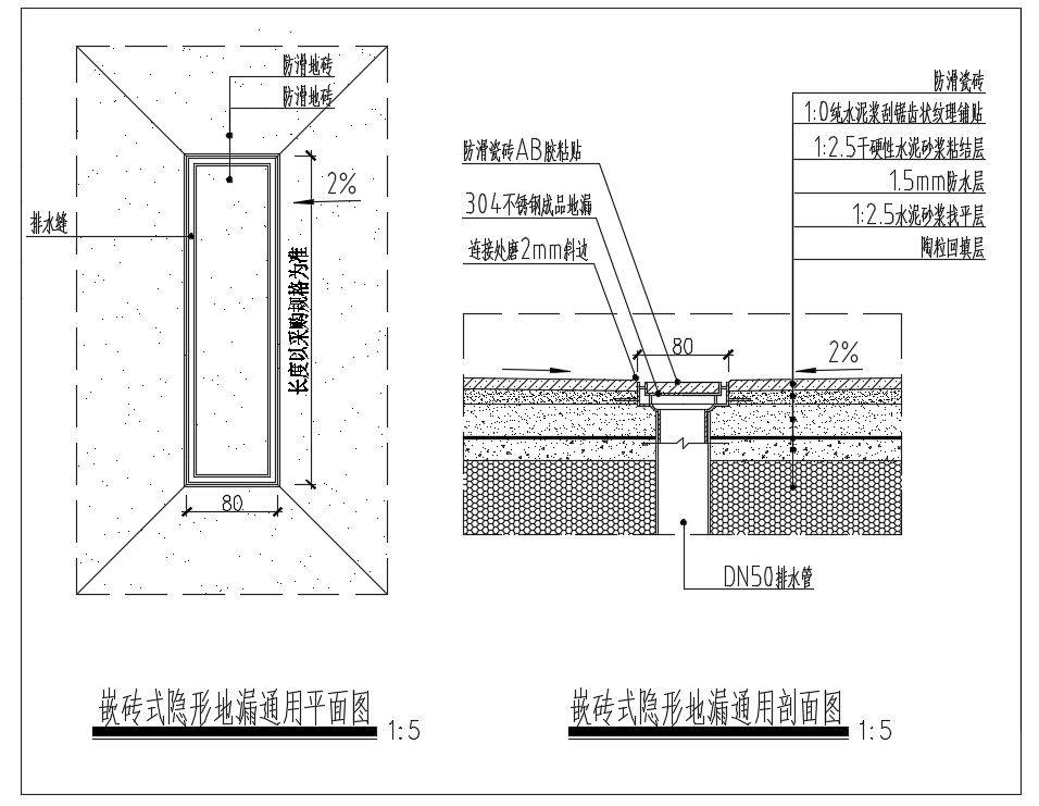 石材饰面隐形式地漏更美观更实用