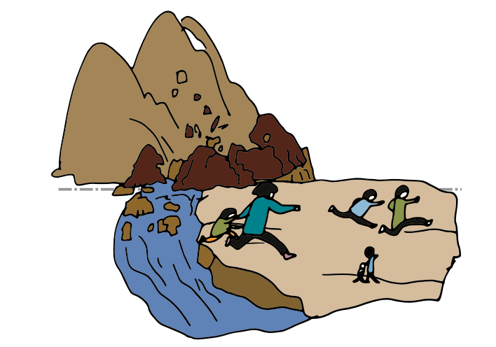 02不要轻易游水转移,以防被山洪冲走,且要防止山体滑坡,滚石,泥石流的