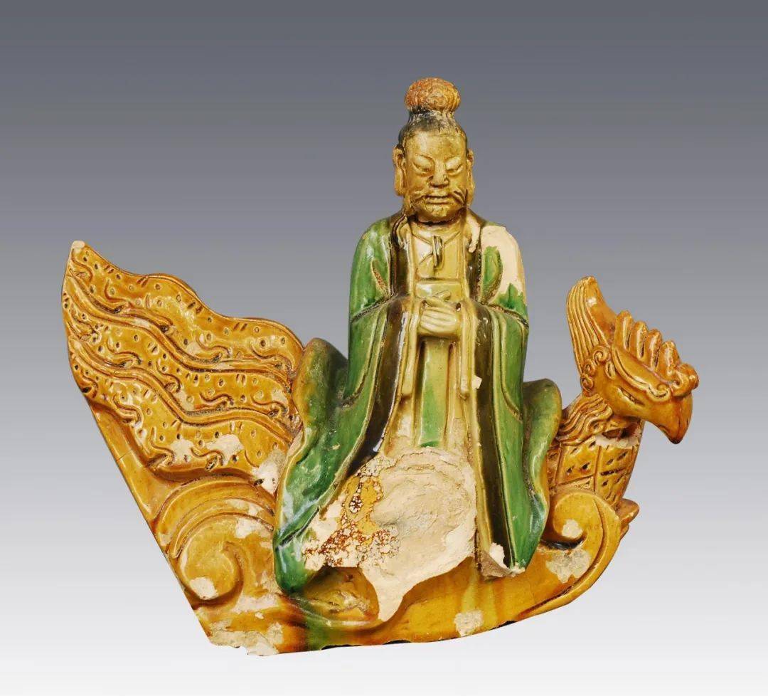 明孝陵彩釉仙人骑凤建筑构件 明孝陵博物馆藏