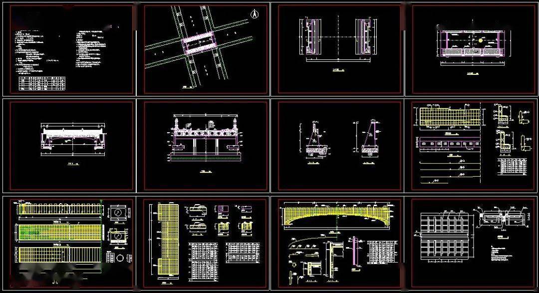 CAD画桥梁形象进度图图片