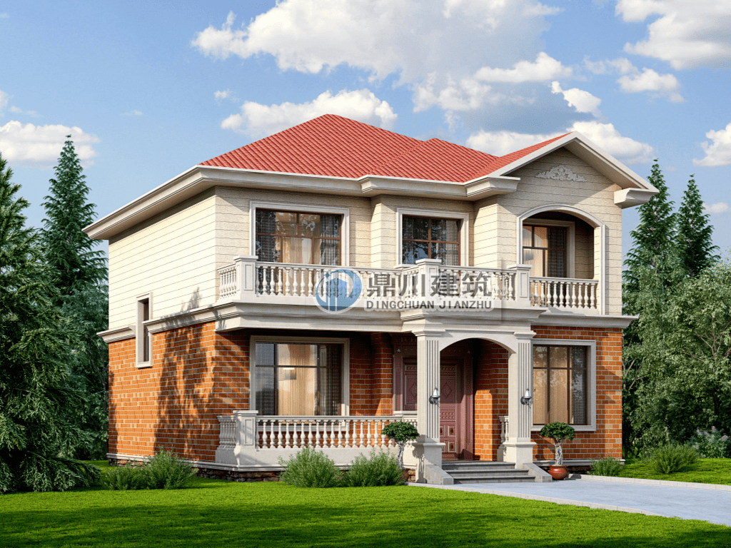 10513米农村二层别墅31万就能建出豪宅感