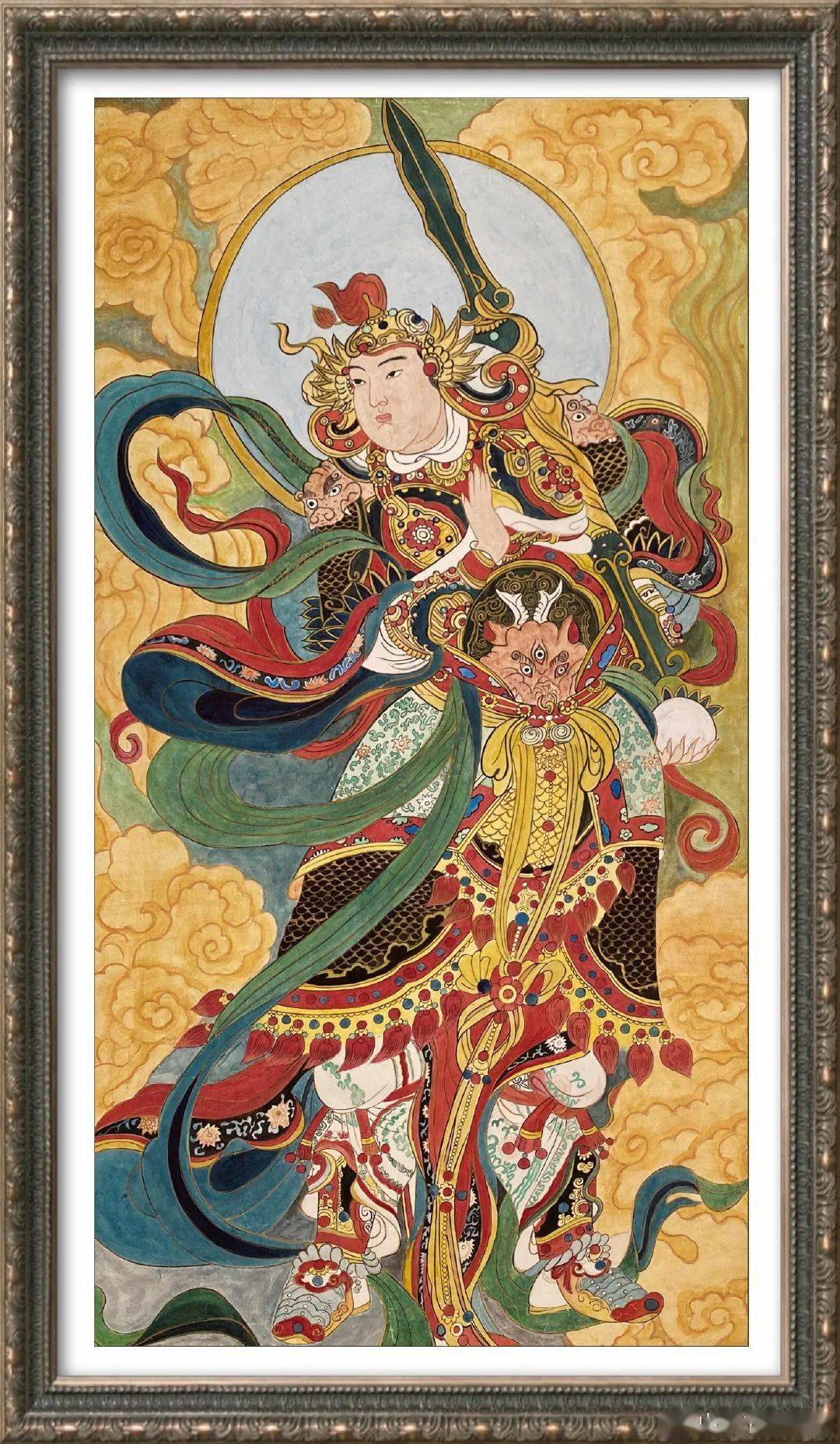 吴静 韦陀菩萨 规格168x69cm吴静 摩利支天菩萨 规格168x69cm吴静