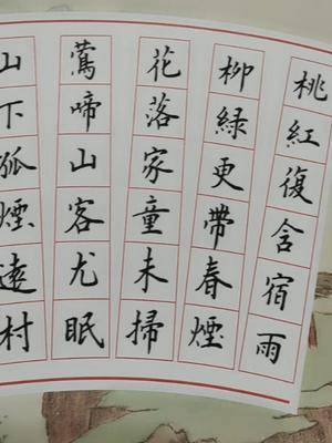 军海硬笔楷书书法