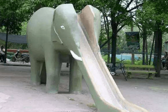 几代天津人的童年回忆,大象滑梯是童年的标志