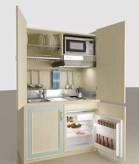 而且,隐藏式厨房可以满足你的动手欲,亲手设计一款属于自己的厨房,让