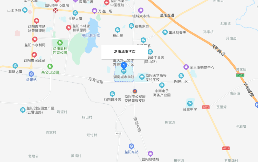 湖南城市学院地图图片