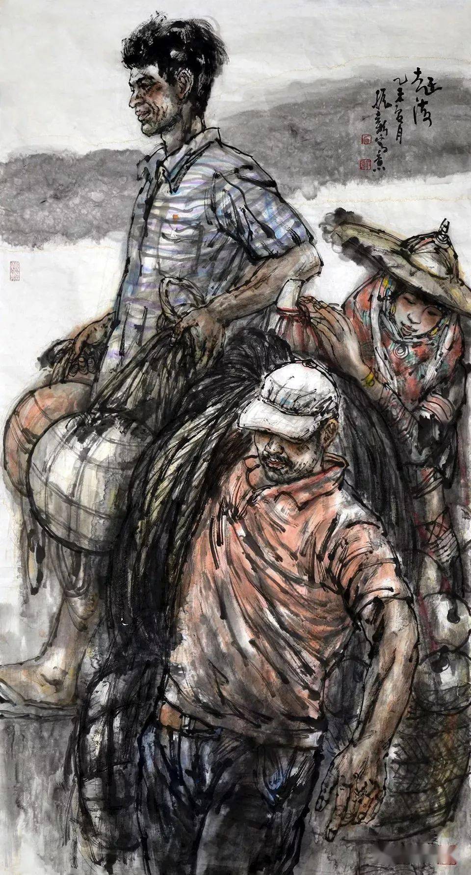 博林典藏系列四十三品读翁振新水墨写意人物画