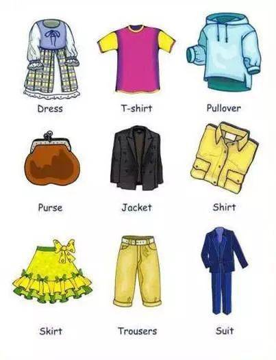 各种日常穿着服饰的英文名称_英语