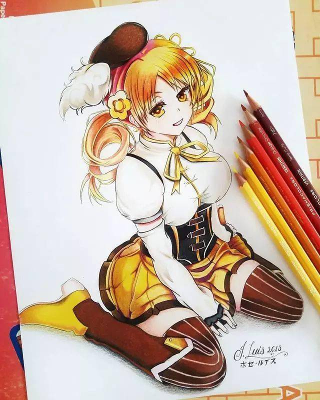 彩铅卡通画 | 手绘彩铅动漫卡通画,这色彩太好看了吧