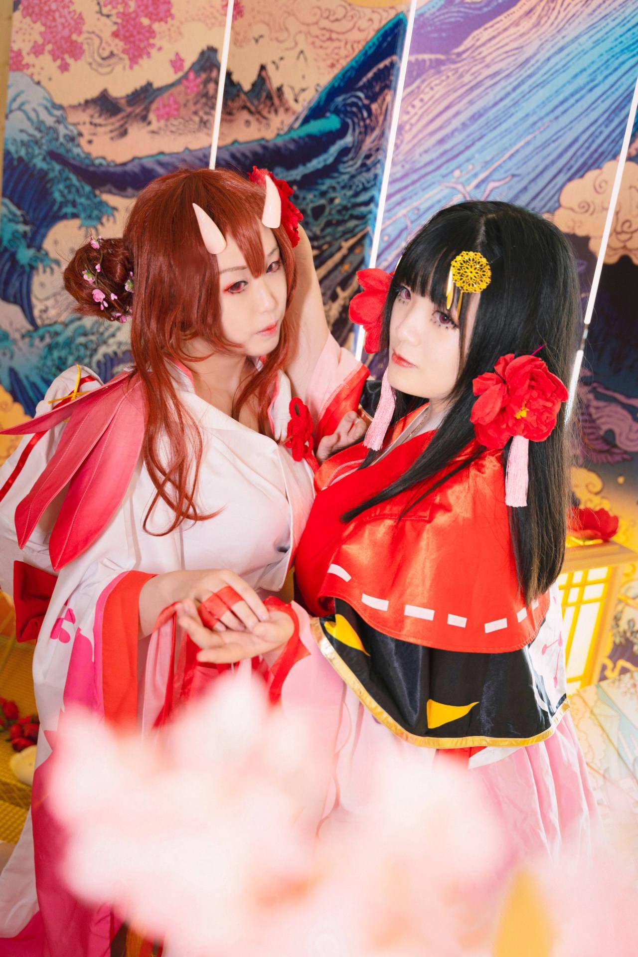 阴阳师 樱花妖桃花妖cosplay_林言