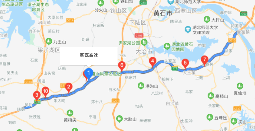 蕲嘉高速线路图图片