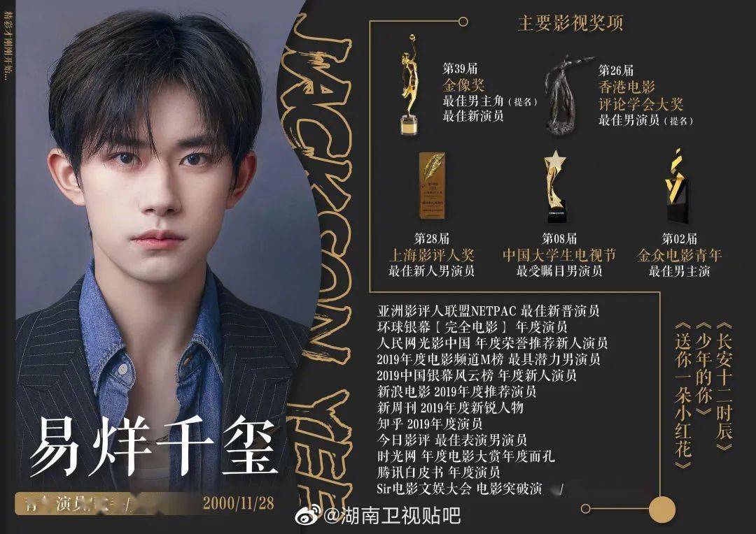 多领域全面开花易烊千玺实绩一览图