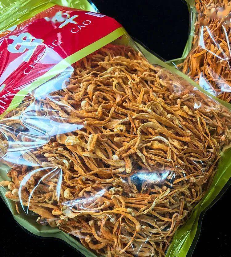 06682包特级虫草花子实饱满味浓足干条形完整无硫熏处理