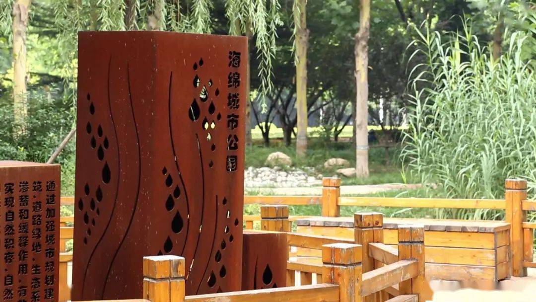 种类丰富的林下地被,诗情画意的栈道流水……在广饶县乐安大街与正安