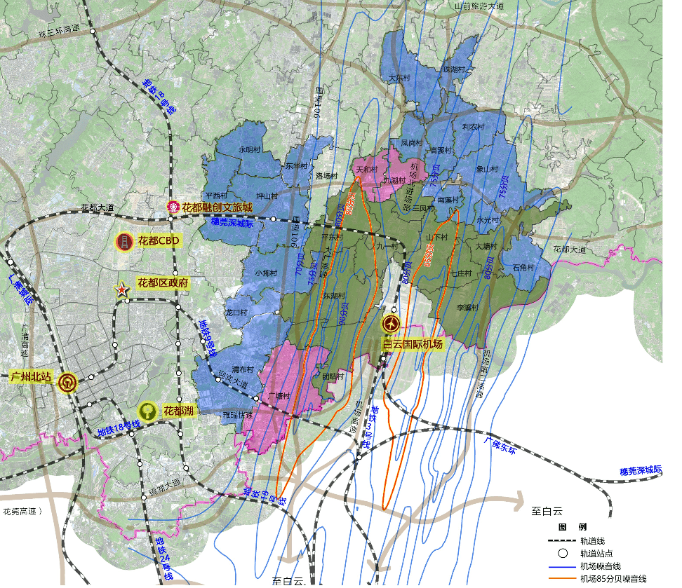 【關注】花都區機場周邊舊村全面改造佈局圖_廣州市