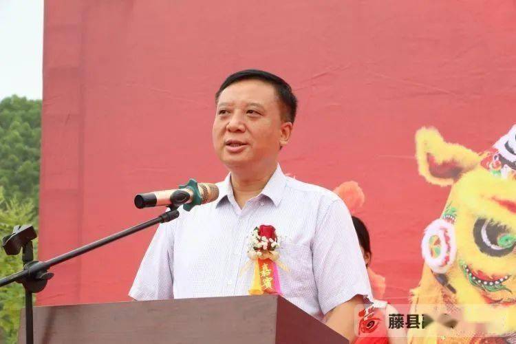 市委副书记蒋海东,县长覃仕平,县委副书记何勇翔,副县长黄琼兰等市县