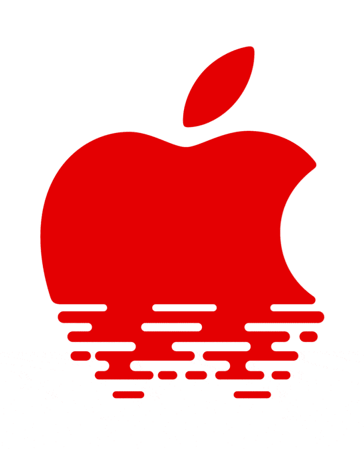 苹果也为apple marina bay sands设计了特别的logo,红色的苹果漂浮在