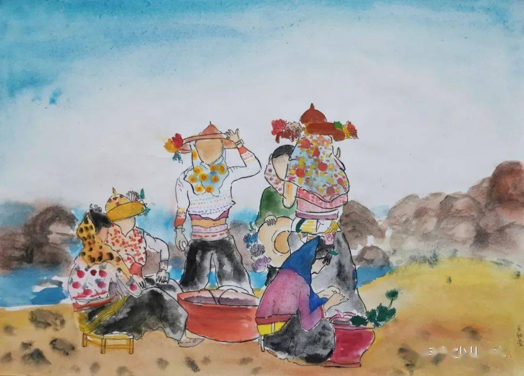 惠女风情丰翼少儿美术作品