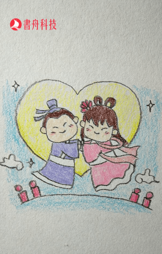 【全民战疫 以读攻毒】爱上简笔画 | 七夕节,牛郎织女来相会!_节日