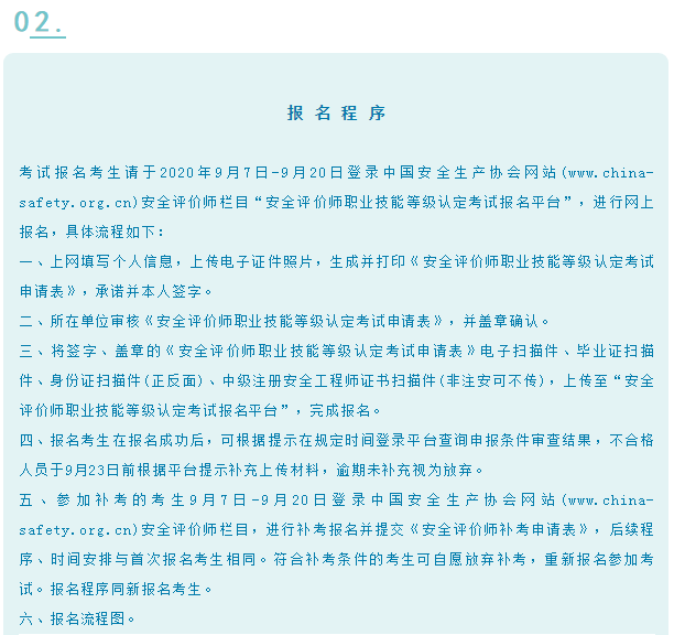 2020年安全評價師職業技能等級認定考試報名通知