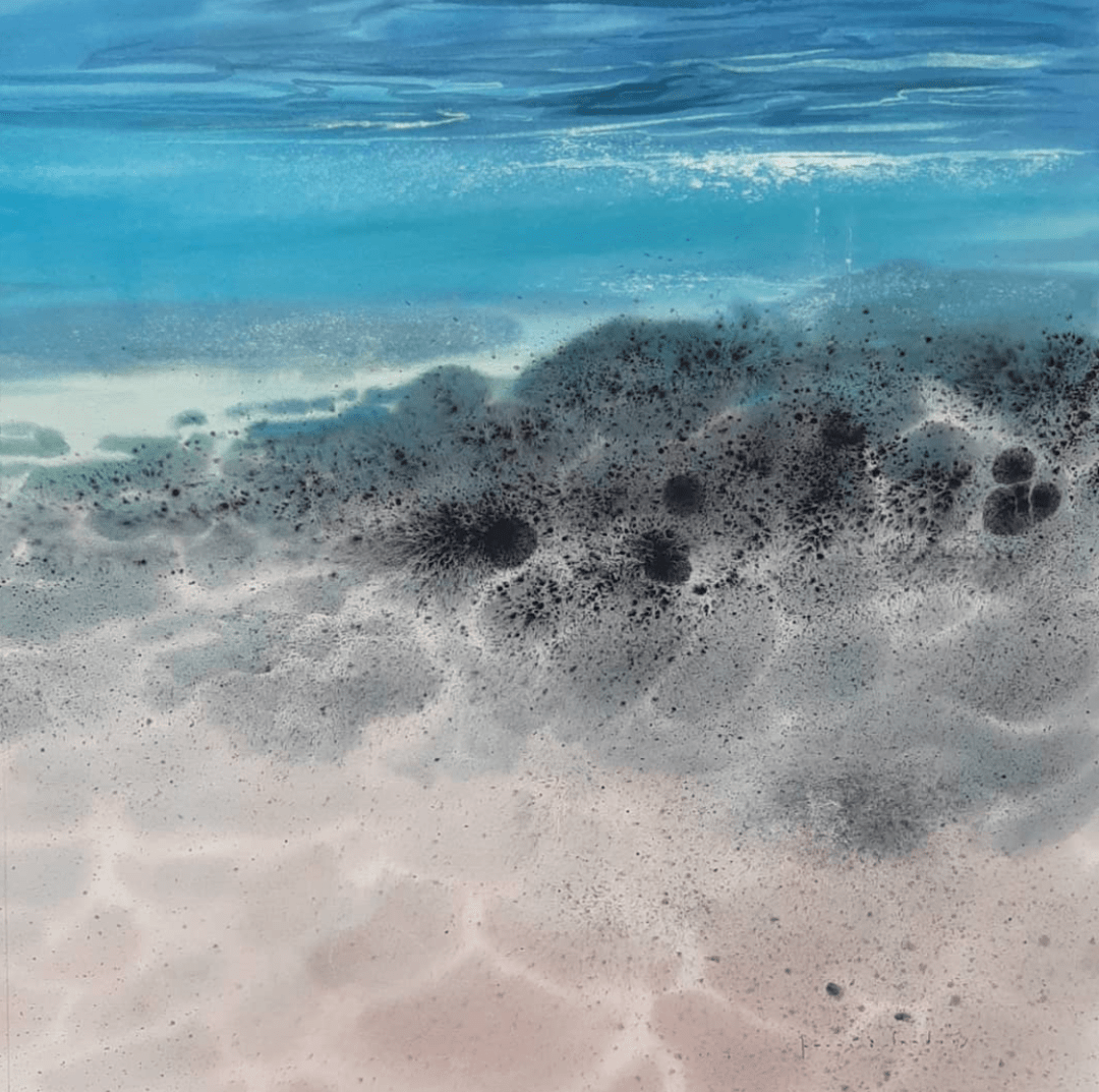 巴塞罗那水彩画家cescfarre水彩作品欣赏海底砂石肌理