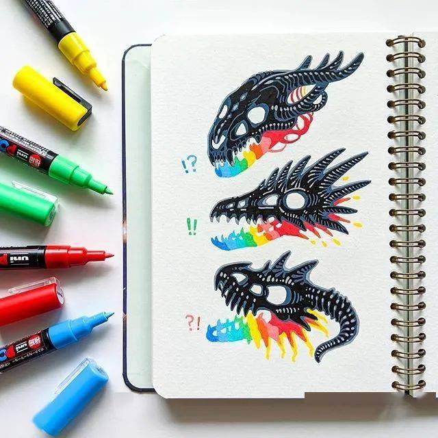 用油漆笔画动物系插画