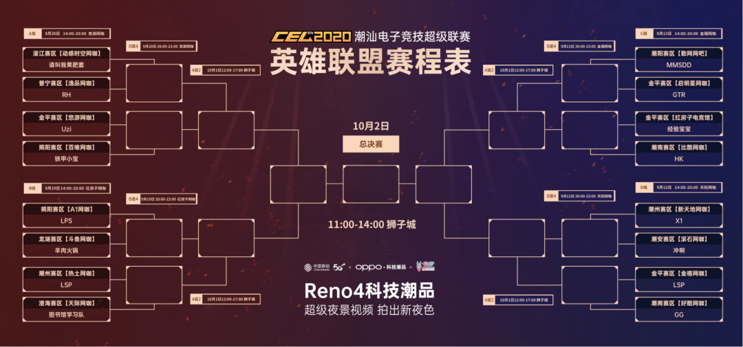 【2020cel】《英雄联盟》16进4比赛时间及对阵图公布!