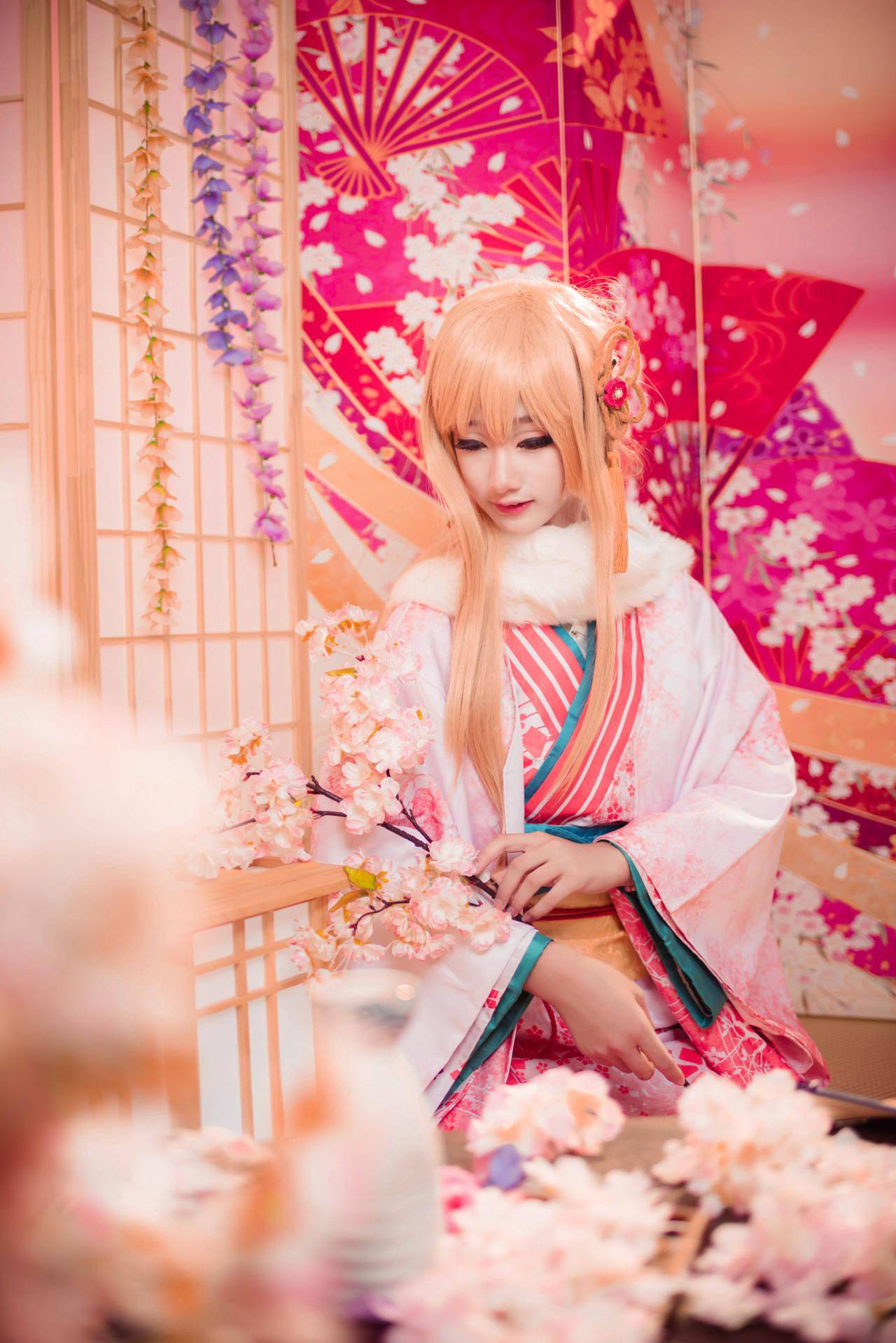 刀剑神域亚丝娜和服cosplay