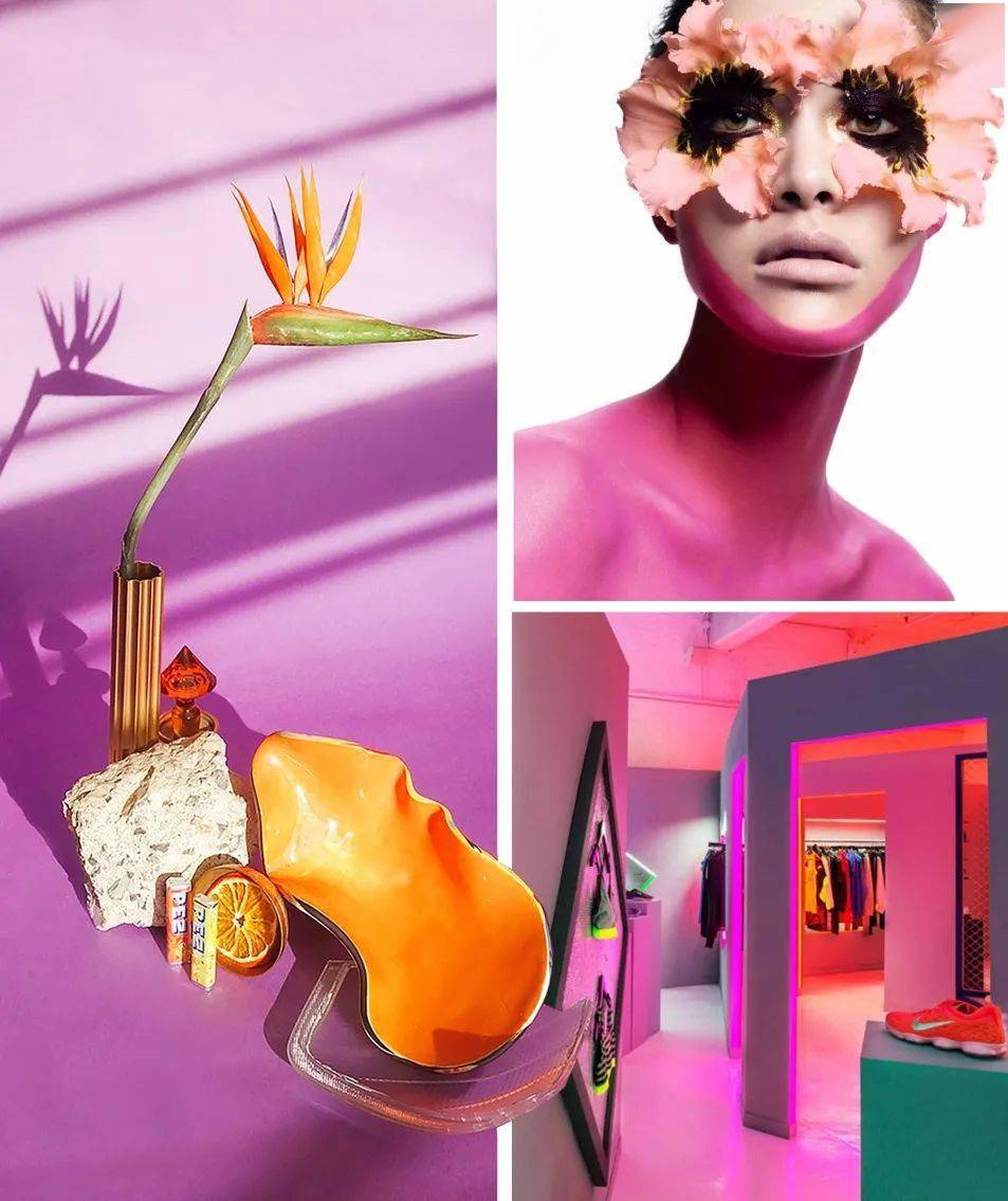 灵感来源于大自然明亮的色彩与人工色彩之间的冲突发光,包括仪式用的