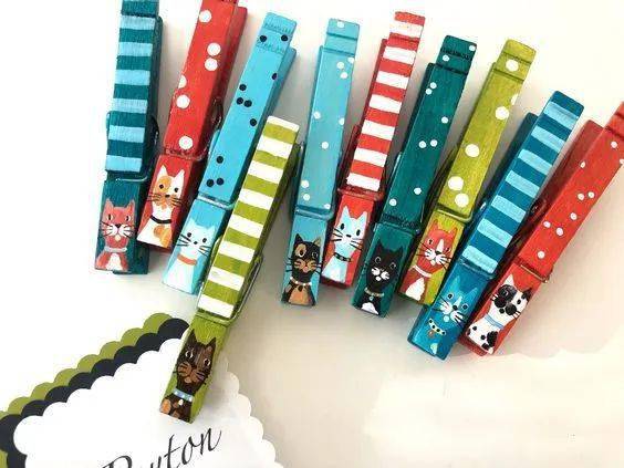 【手工】木夹子花样玩法,原来木夹子也可以这么美_创意