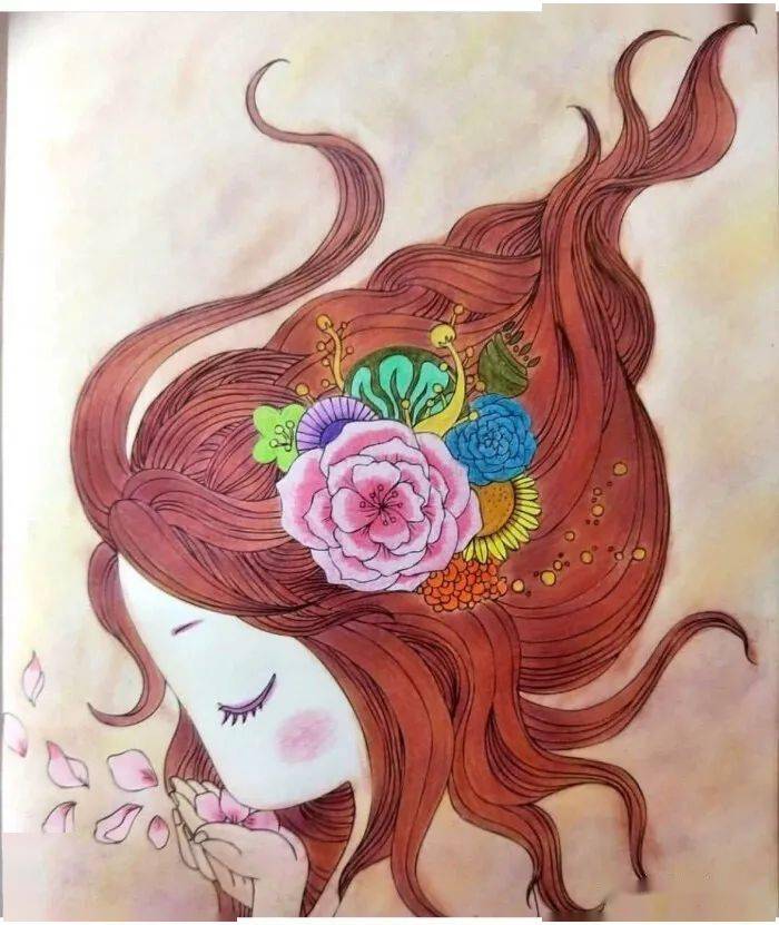 线描与色彩的巧妙融合漂亮的人物插画