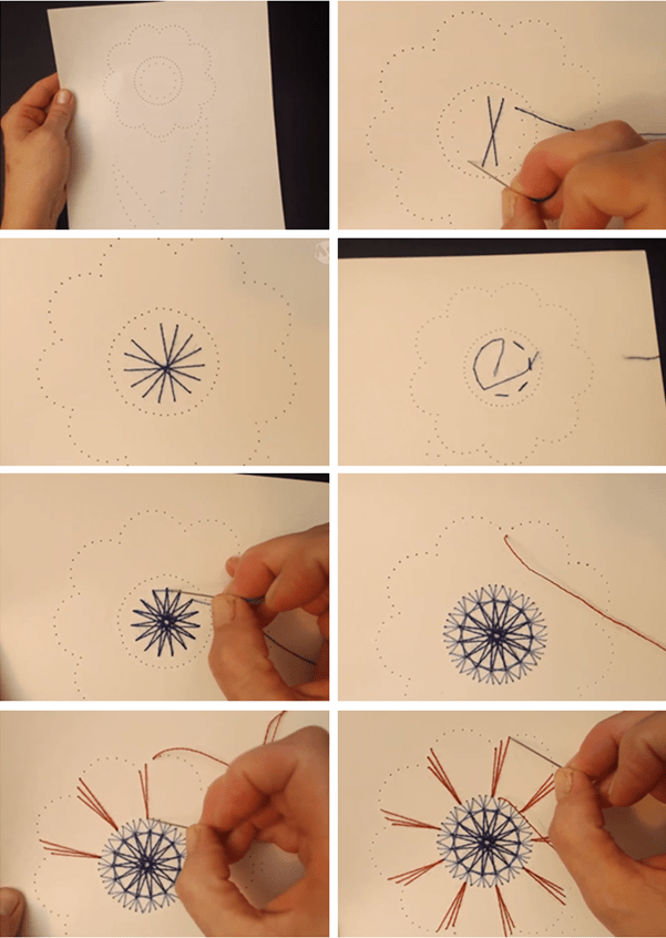 剩余的绣线绕在钉子上,让家里留白的墙美得让人陶醉!(附教程)_图案