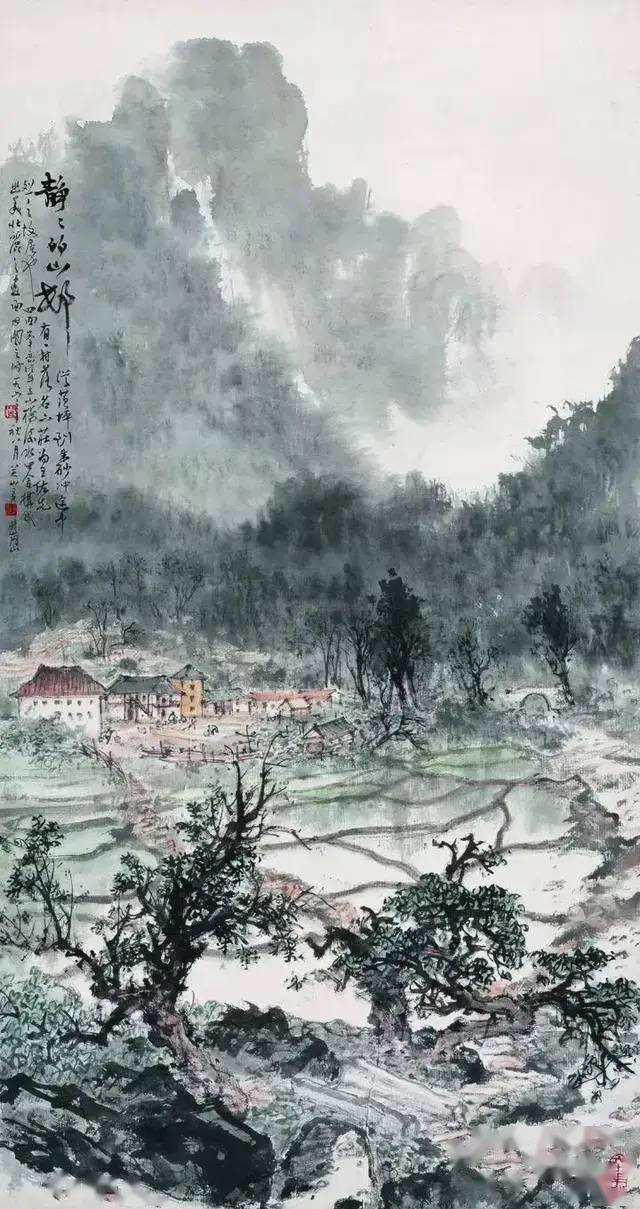 山水畫不僅要重構圖還要看題字如何給山水畫題字