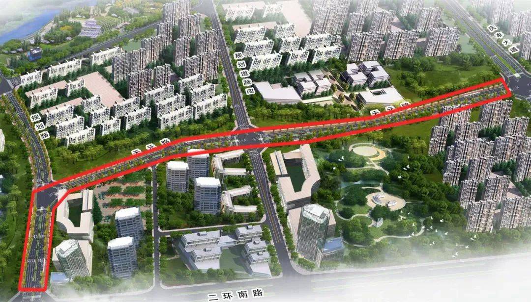 标红段为西延路段该工程总投资约1亿元位于西城街道半洋王村,大树