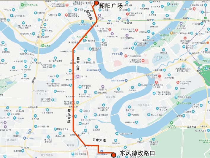 南宁70路公交车路线图图片