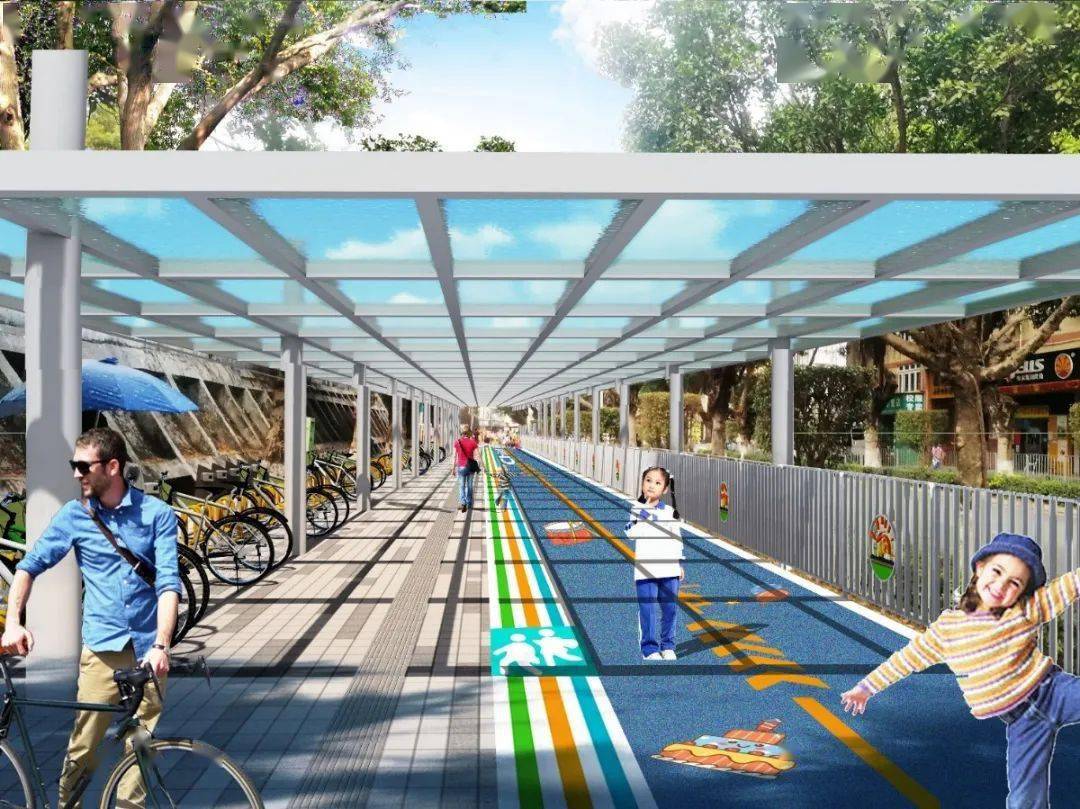 全面改善交叉口及出入口,天桥等无障碍设施,方便自行车通行;有条件的