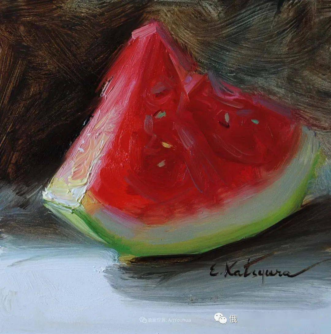 俄罗斯女画家埃琳娜卡特修拉静物油画作品赏析