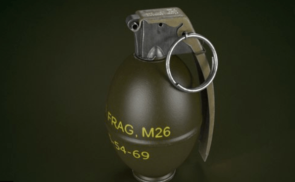 现场发现了一个安全杆,来自手榴弹(可能是m26)和弹片.