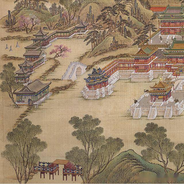 清 唐岱,沈源画汪由敦书 圆明园盛景之"方壶胜境"
