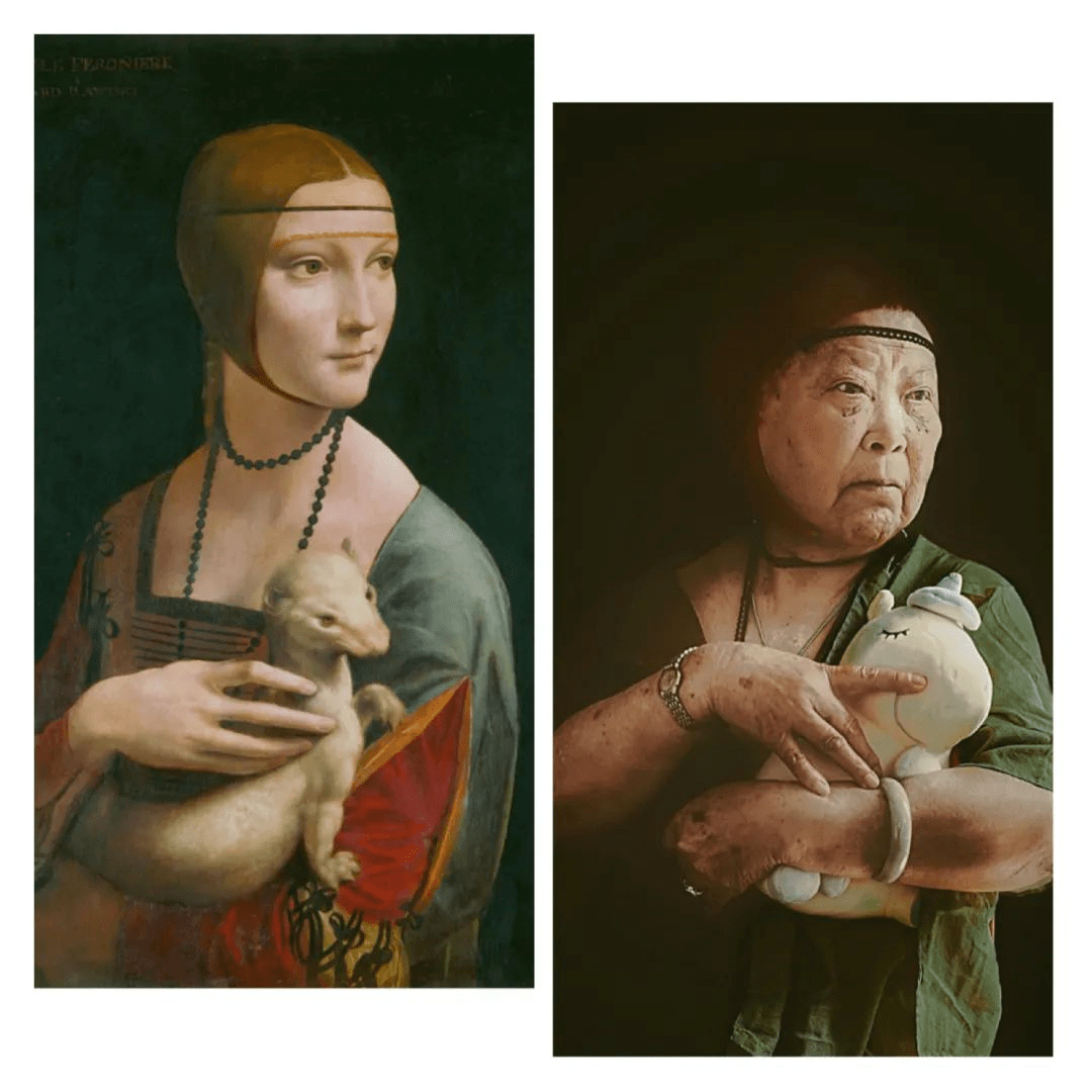 杨浦福利院老人cos世界名画火遍全网85岁阿婆感叹好久没化妆了