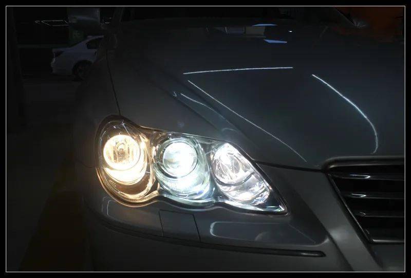 老锐志不要氙气大灯升级龙版led透镜亮翻倍