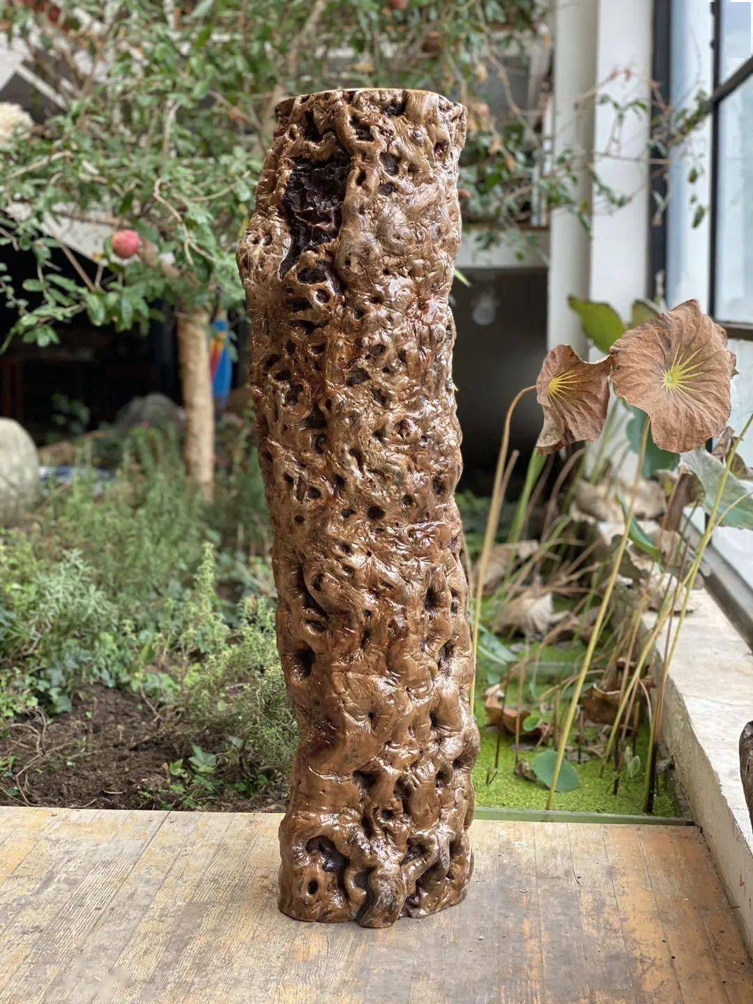 用之美朴实材质的升华▎浑然天成的老树瘤木器