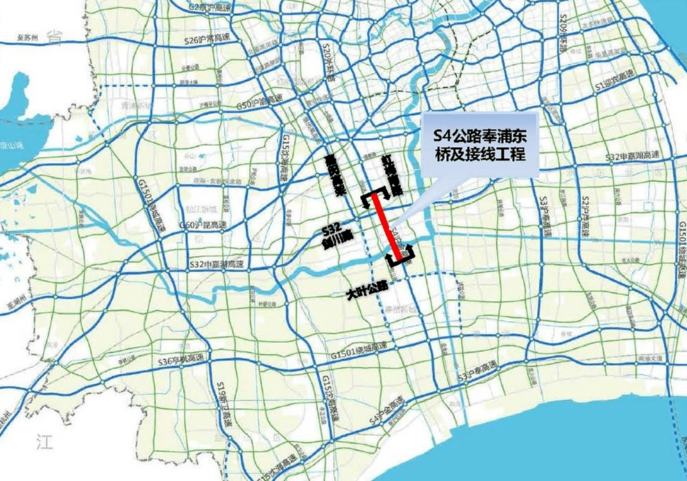 黄浦江越江大桥家族再添新丁s4公路奉浦东桥及接线工程开工